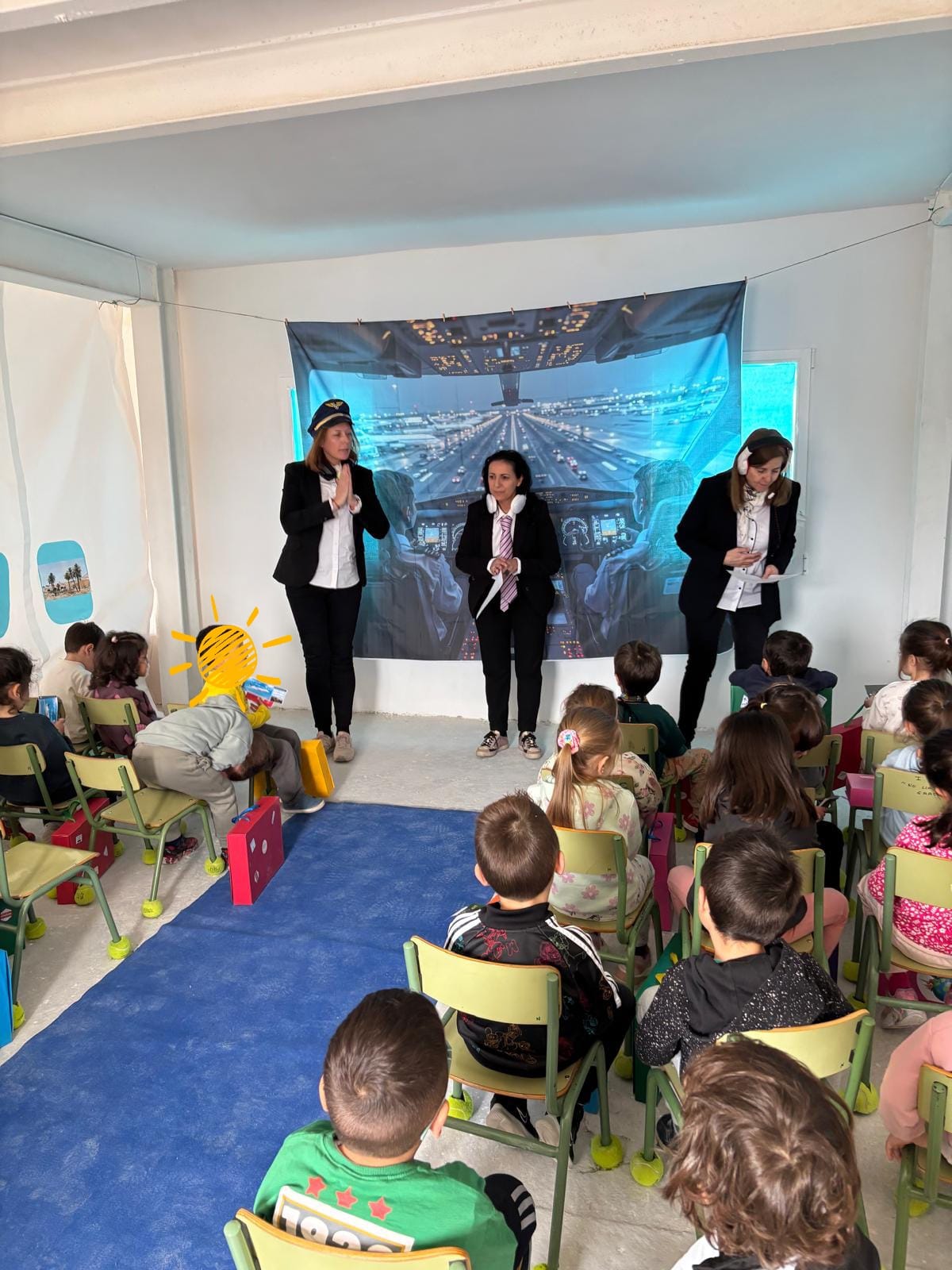 Simulacros de vuelo de infantil Moraleja